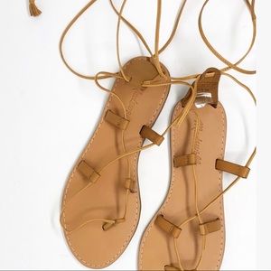Gladiator Sandals , Tan Sandals